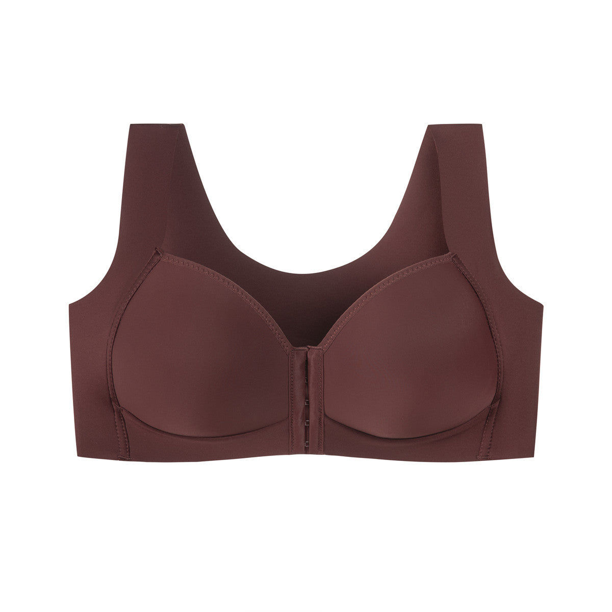 Smooth thin bra front buckle sexy gathering without steel ring adjustment women's underwear - Korvel