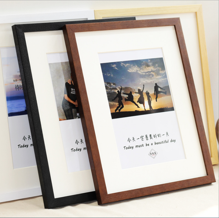 Cadre photo en bois massif personnalisé pour vos photos chéries