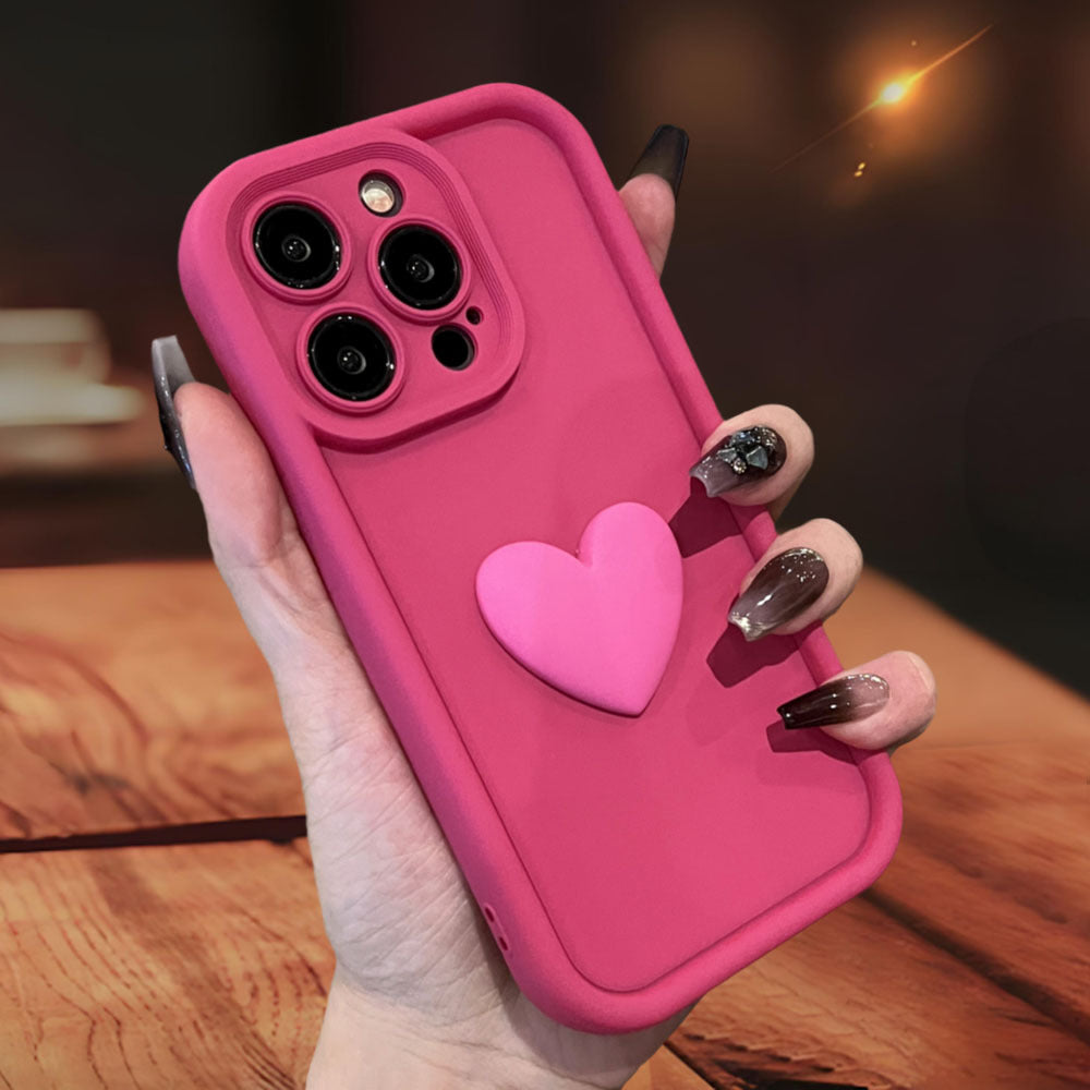3D Love Protective Case for Apple iPhone 15 - Matte Finish