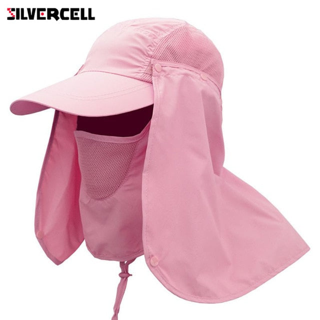 Premium Sun Cap with Removable Neck Flap for UV Protection