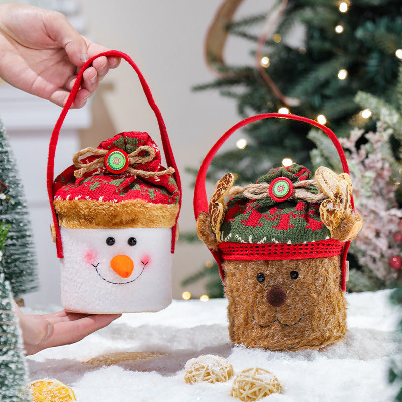 Christmas decorations, cartoon tote bags, gift bags, Christmas gift bags, children's candy bags, apple bags - Korvel