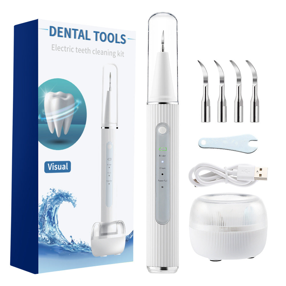 3-Speed Visible Ultrasonic Electric Tooth Cleaner Tooth Cleaning Beauty Instrument To Remove Tartar And Calculus Tooth Cleaning Device - Korvel