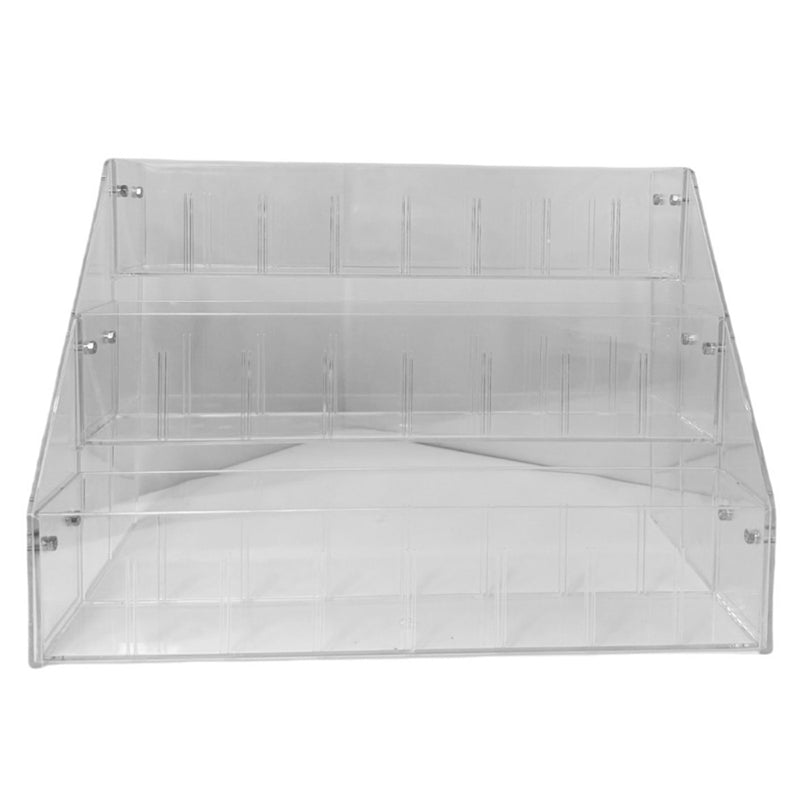 Spacious 3-Layer Display Shelf for Labubu Dolls and Handmade Blind Boxes, Stepped Transparent Acrylic Storage Solution - Korvel