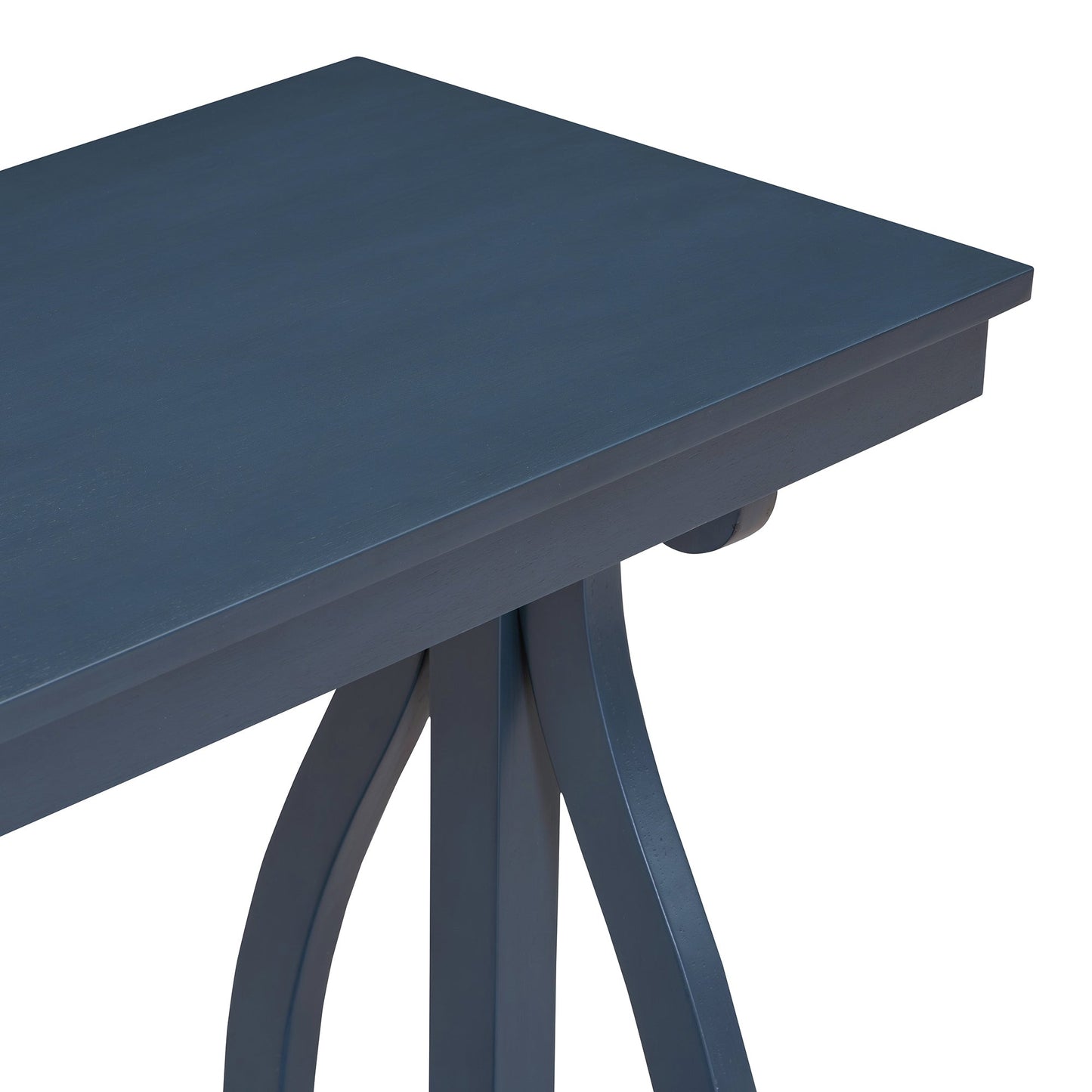 48-Inch Rustic Vintage Console Table --- Farmhouse Style Entryway Table with Open Shelf and Sturdy Construction (Navy) - Korvel