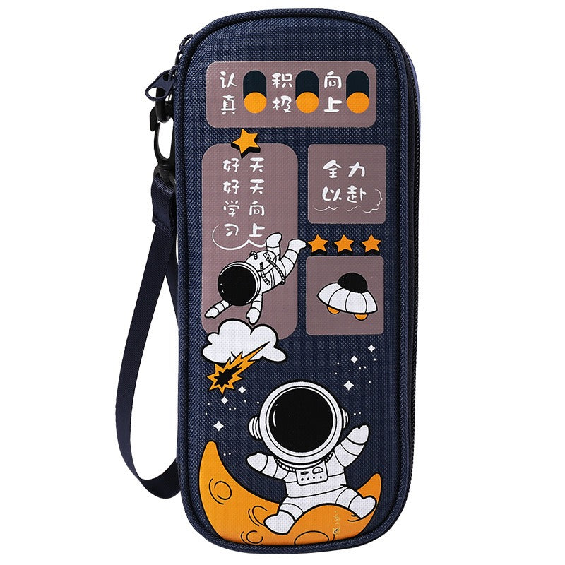 Pencil Case For Elementary School Students Pencil Case Large Capacity Children Simple Multifunctional Universe Star Stationery Box - Korvel