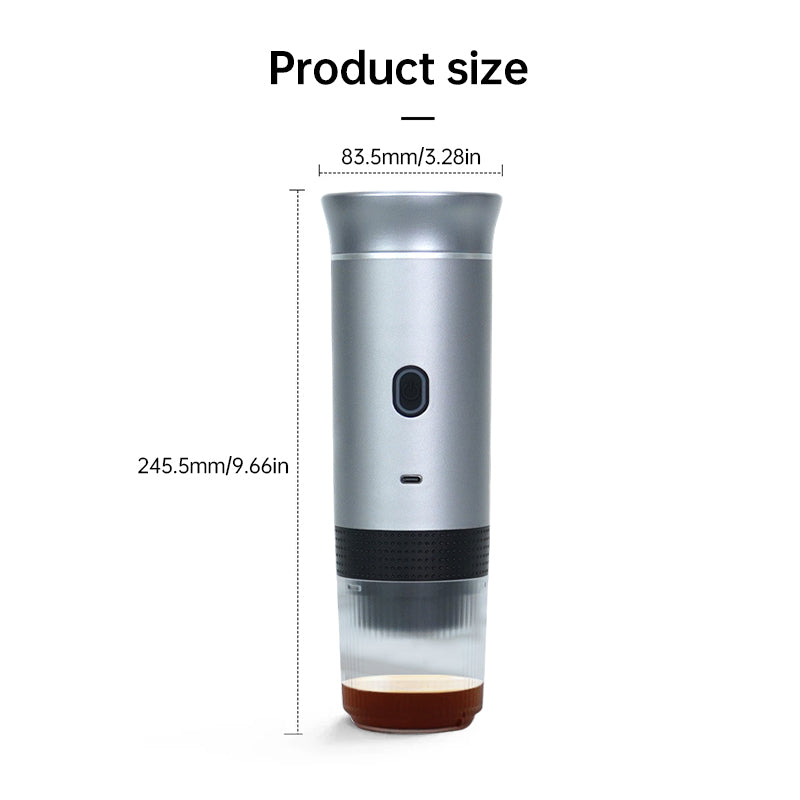 2025 Upgraded 3-in-1 Cordless Coffee Maker - 20Bar Portable for Car/Camping/Home, Capsule/Powder, USB Fast Heat - Korvel