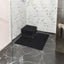 12 x 12 inch black interlocking deck tiles, plastic waterproof, weighing up to 6613 pounds, with a rose pattern pack of 12 - Korvel