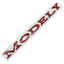 Suitable for Tesla Model 3/Y modified metal rear badge MODELY red letter car badge sticker - Korvel