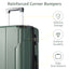 Hardshell Luggage Spinner Suitcase with TSA Lock Lightweight Expandable 24'' (Single Luggage) Green + ABS + 24 Inch - Korvel