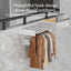 foldable retractable wall clothesline, 30kg, alu, 80/100cm, 5 bars, for bath/balcony. - Korvel