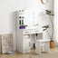 Elegant Lighted Vanity Desk Set with Adjustable Brightness