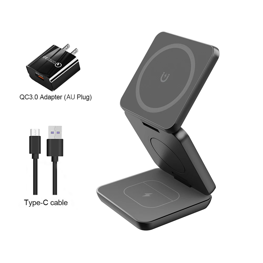 3-in-1 Foldable Magnetic Wireless Charging Station