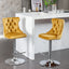 Taburetes de Bar Ajustables Modernos con Base de Cromo - Set de 2