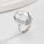 Baroque Irregular Pearl Inlaid Alloy Rings