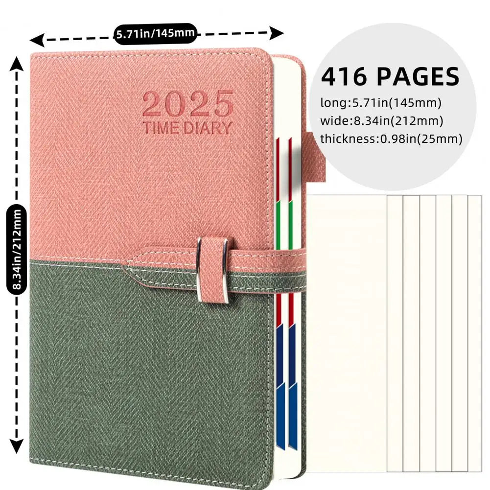 Schedule English Plan Office Efficiency Manual Calendar Notebook - Korvel