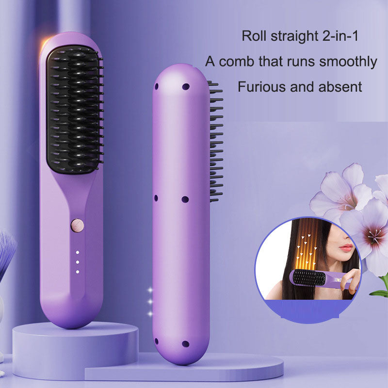 Household and business travel wireless portable electric heating small shape straightening comb - Korvel