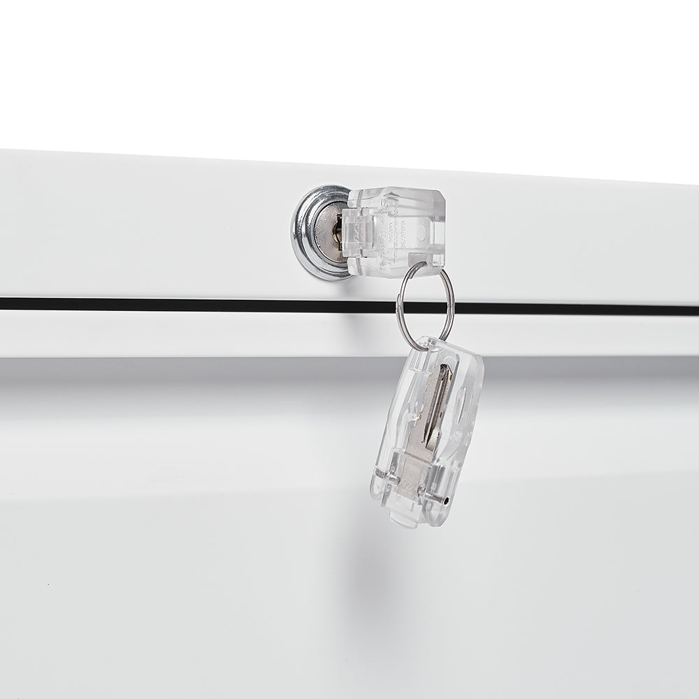Cabinet de classement latéral premium avec serrure - 3 tiroirs design blanc