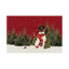 Christmas Snowman Linen Meal Mat Snowflake Grid Printed Table Mat Christmas Party Decoration Insulation Mat Holiday Decoration - Korvel