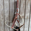 Halter en cuir deluxe avec nez en corde et franges