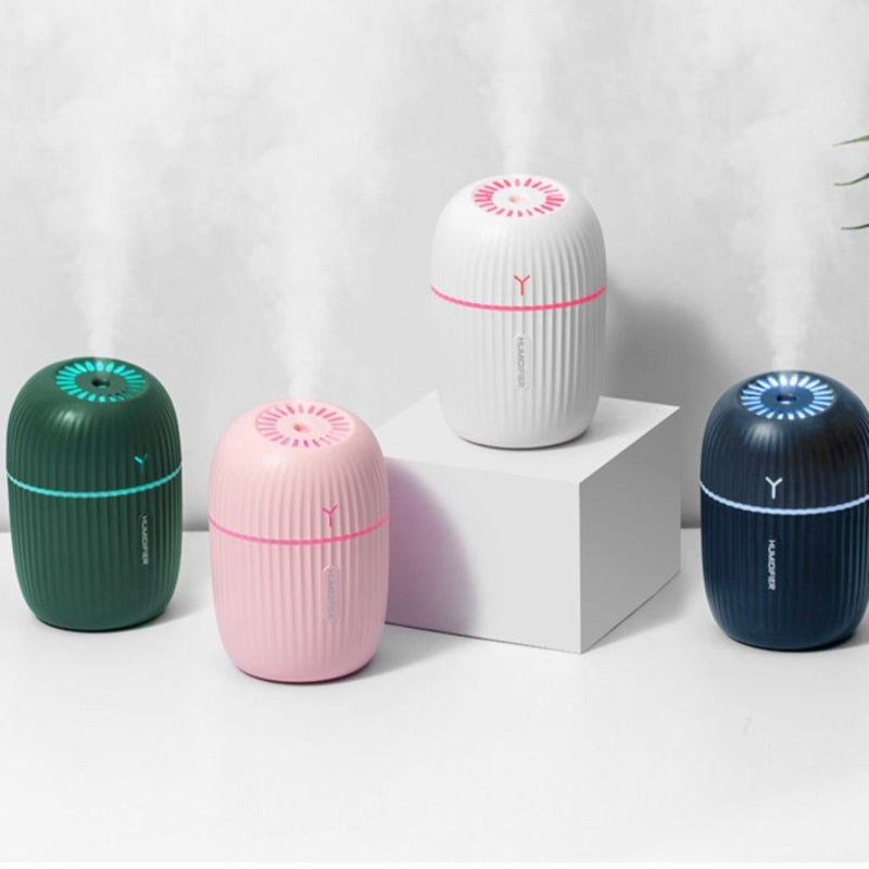 Ultrasonic Air Humidifier Household  Moisturizing Spray Student Dormitory Car Humidification Aromatherap with LED Night Light - Korvel