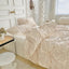 Elegant Solid Color Duvet Cover Set with Distressed Button Design