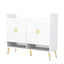 U-Can shoe cabinet with door, 11 layers with adjustable shelves, modern wooden shoe cabinet (PVC surface) - Korvel