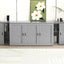 Queen Size Murphy Bed with Shelves, Cabinets and USB Ports,Gray - Korvel