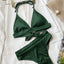 Tied Halter Neck Bikini Set - Korvel