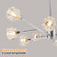 Modern Crystal Chandeliers, 9 Lights Chrome Chandelier for Living Room Bedroom (Bulbs Not Included) - Korvel