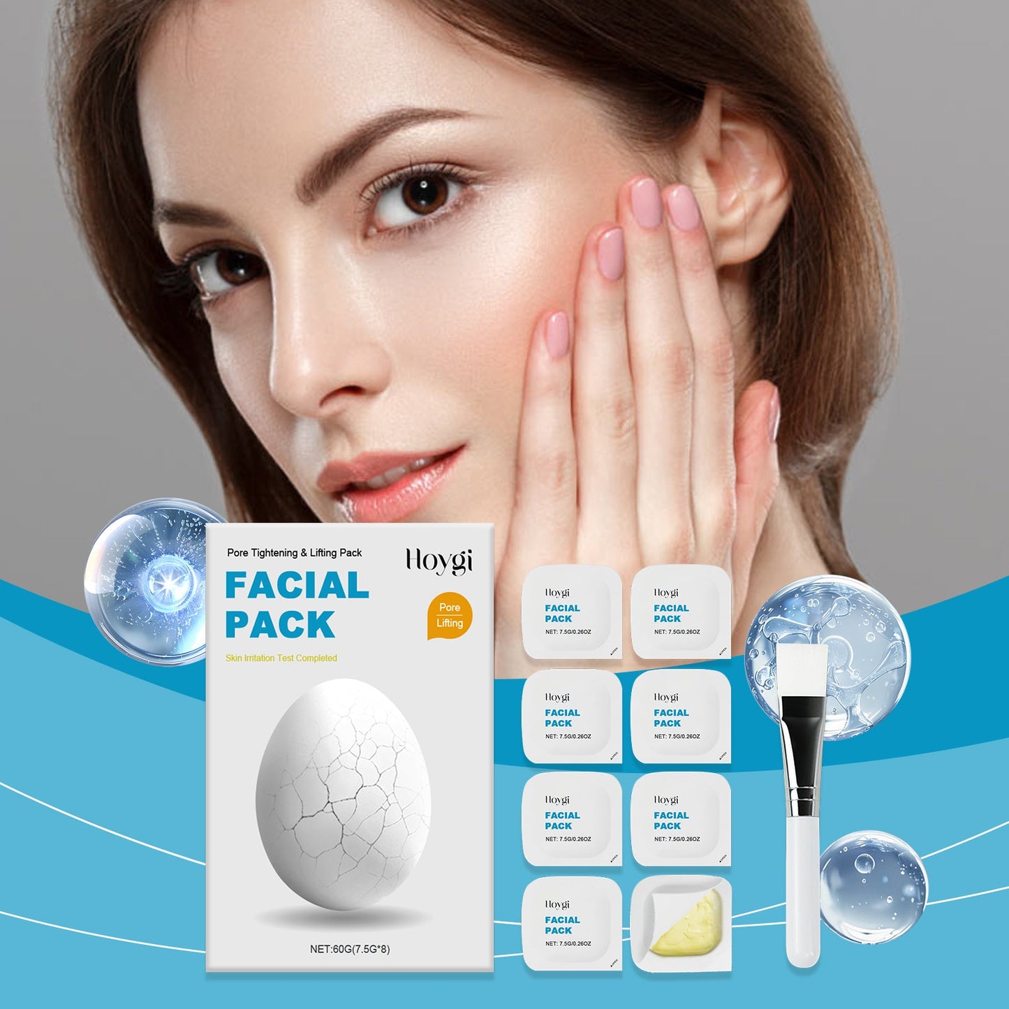 Masque de traitement complet pour le visage premium pour l'exfoliation et l'hydratation