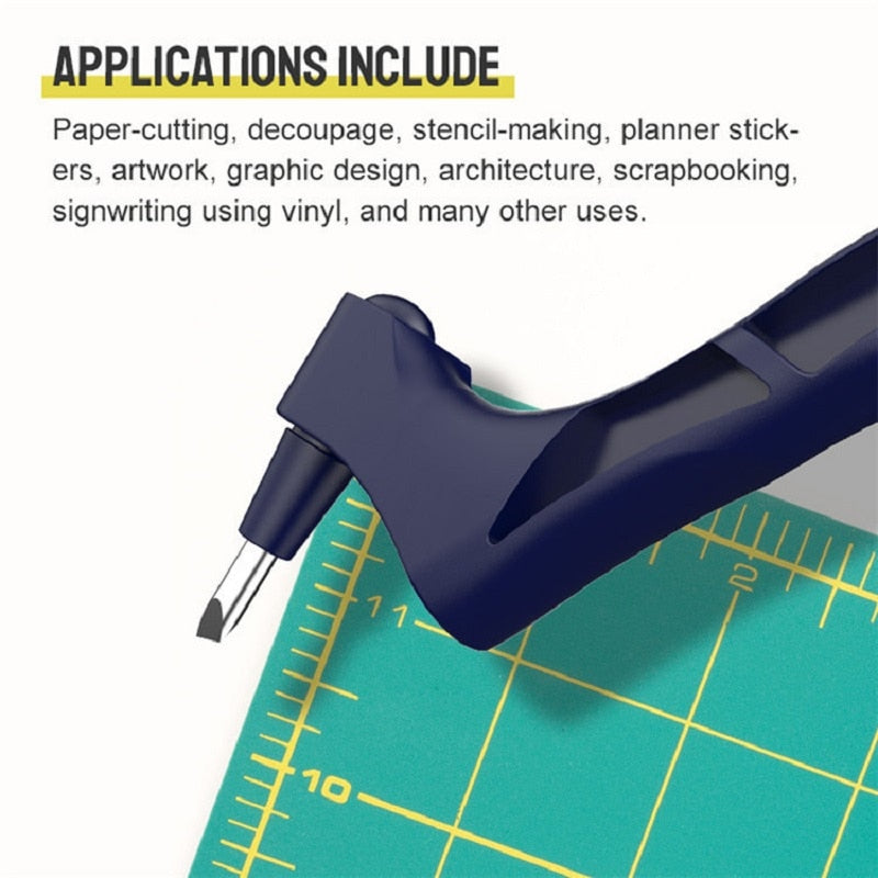 Craft Cutting Tools 360 Rotating Blade Paper-Cutter 3 Replace Blade Craft Cutting Knife DIY Art Wear-Resisting Art Cutting Tool - Korvel