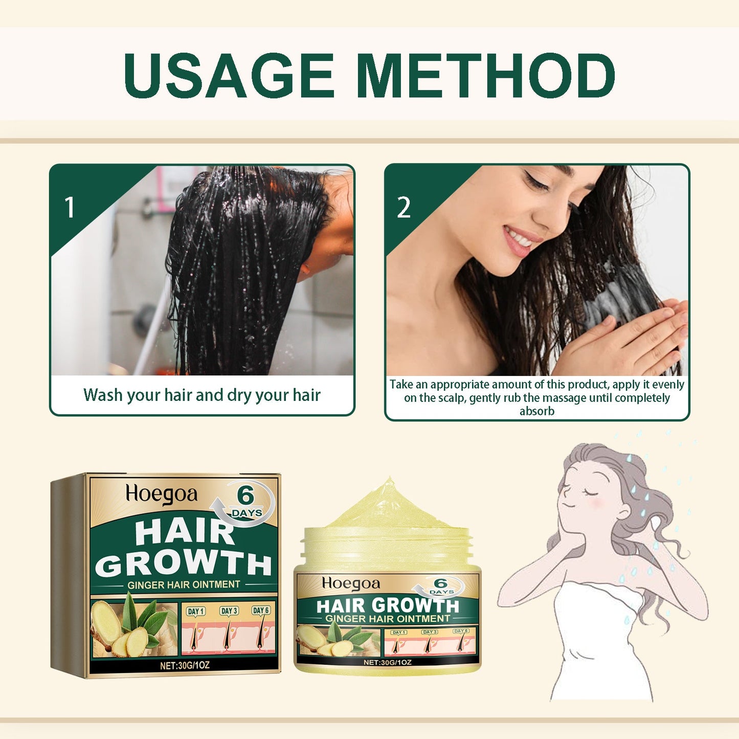 Ginger Hair Ointment for Nourishment and Care
