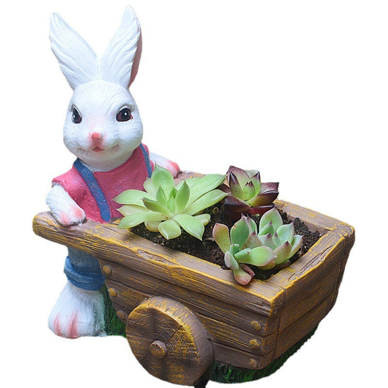 Charming Rabbit Planter for Succulents