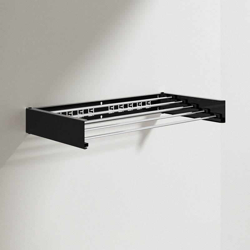 foldable retractable wall clothesline, 30kg, alu, 80/100cm, 5 bars, for bath/balcony. - Korvel