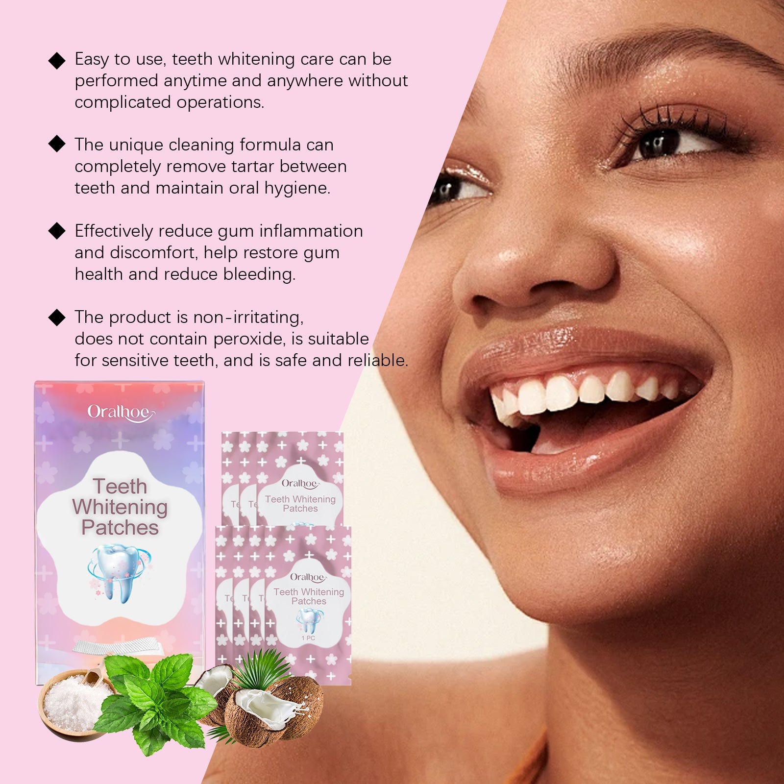 Dental Beauty Patch Deep Teeth Cleaning, Stain Removal, Fresh Breath Oral Care Patch - Korvel