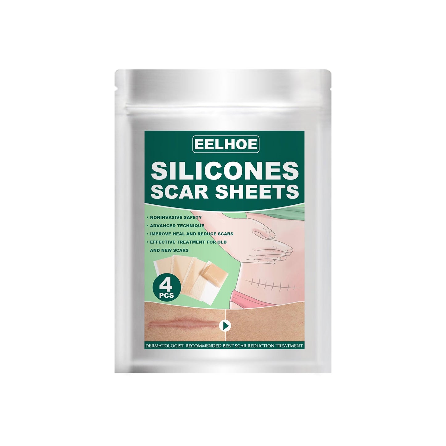 Silicone Gel Repair Patch, Fade Marks Transparent Care Skin Repair Patch - Korvel