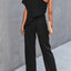 Single Shoulder Short Sleeve Jumpsuit - Korvel