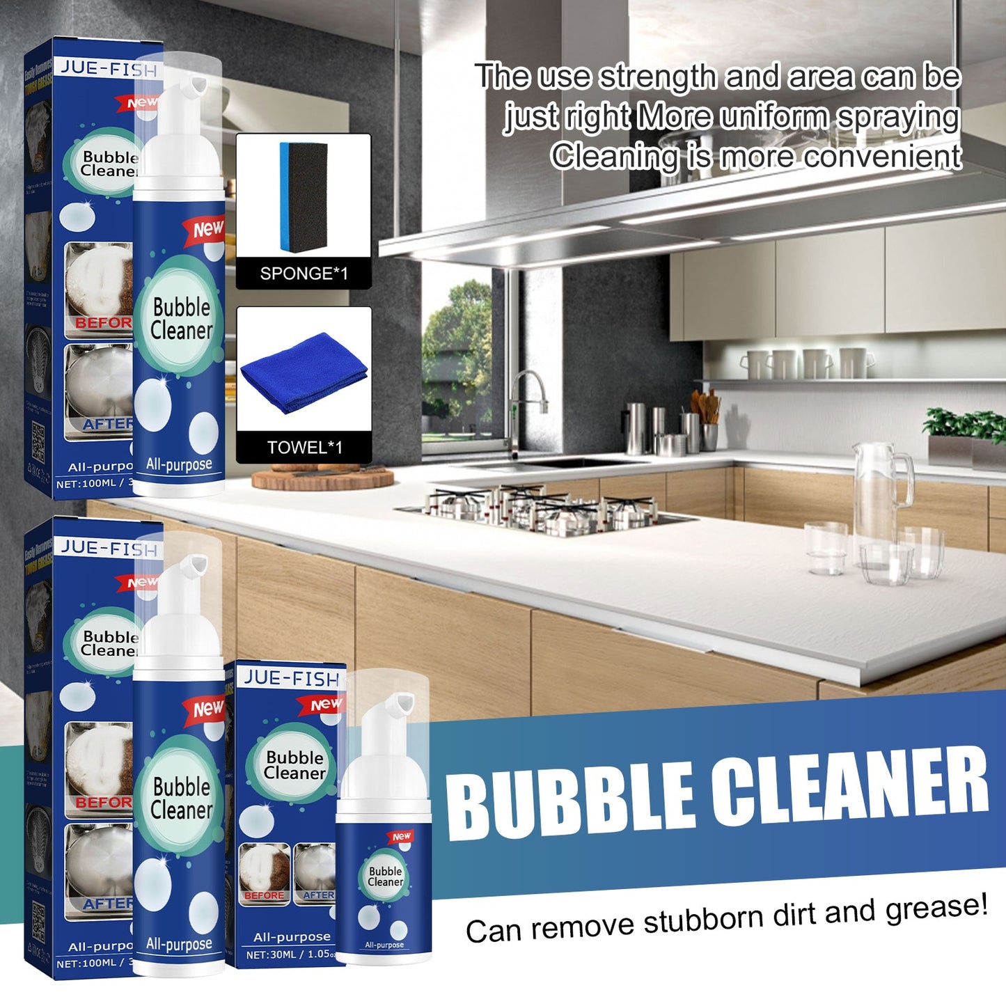 Premium Multi-Purpose Oil Foam Cleaner for Kitchen Use
