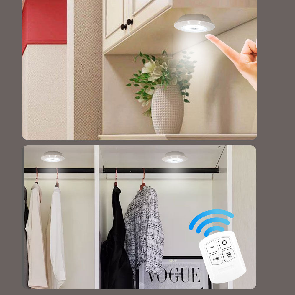 Lumière sous cabinet dimmable sans fil 3W avec télécommande