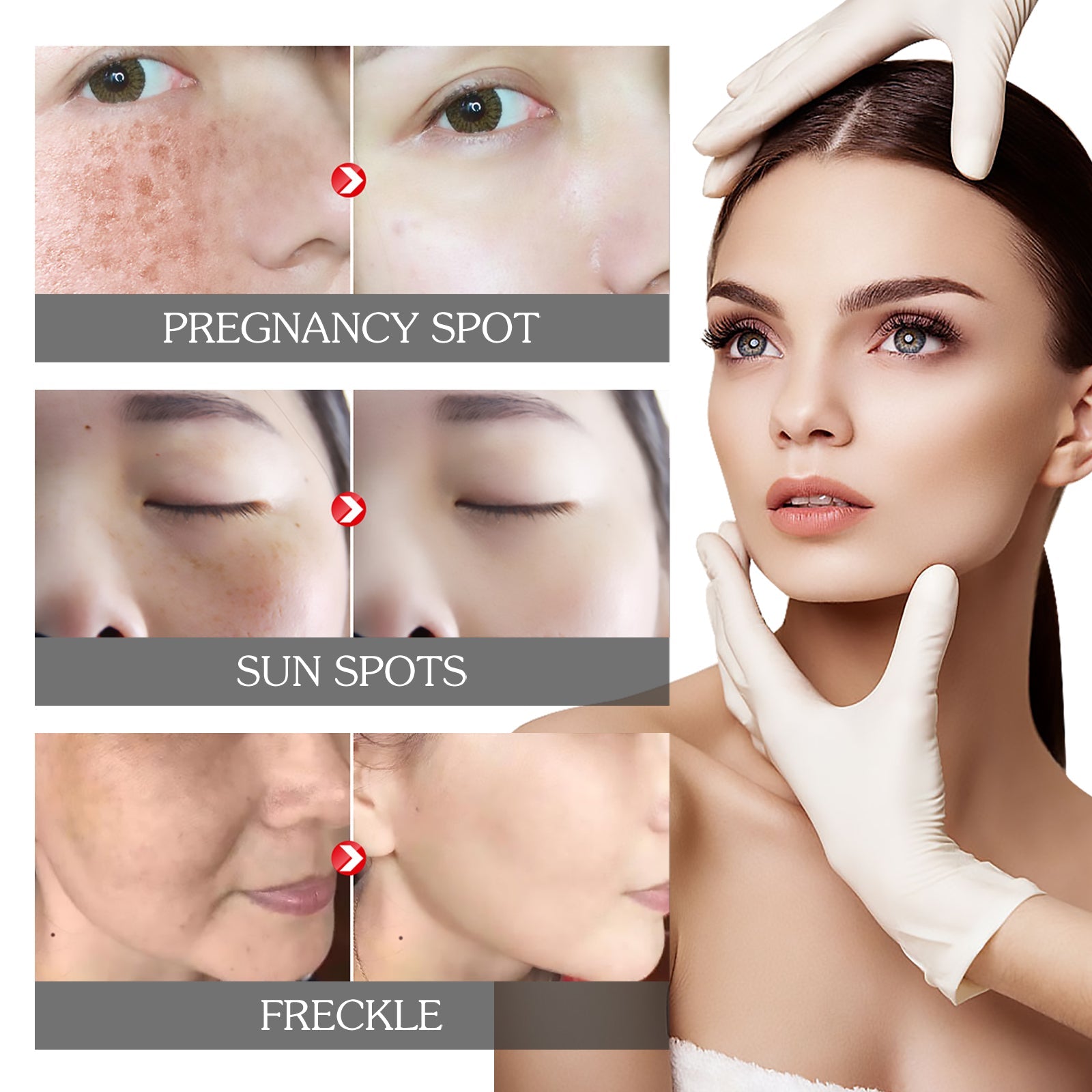 Face Brightening Serum, Lighten Dark Spots Moisturizing And Repairing Fine Lines Brightening Serum - Korvel