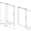 68 to 72 inches wide x 76 inches high frameless soft closing shower door 3/8 inches (10mm) thick brushed nickel solid glass 22D0 - Korvel
