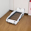 Twin Size Race Car Platform Bed with Wheels - White