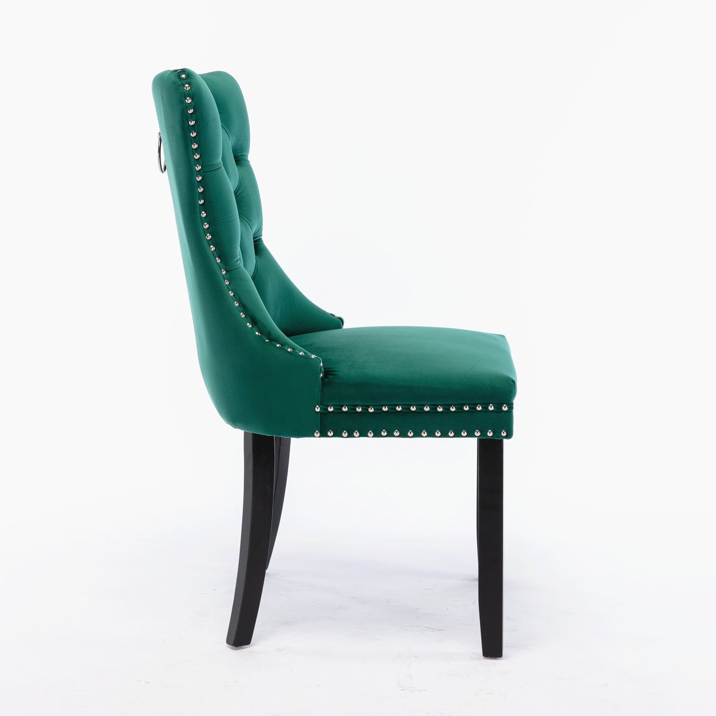 Ensemble de chaises de salle à manger en velours tufté premium - Vert