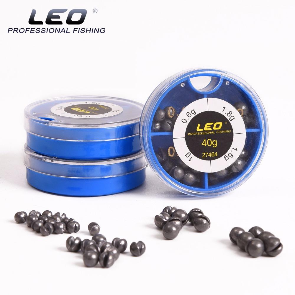 LEO 4 Sizes Mini Round Fishing Lead Weights Set Split Lead  Sinkers Weight 0.6g 1g 1.5g 1.8g - Korvel