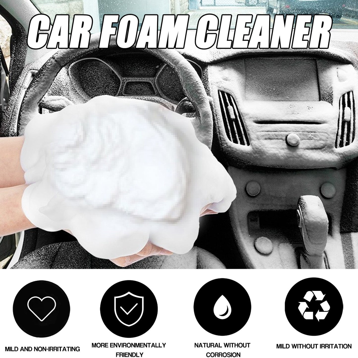 Nettoyant Mousse Premium pour Intérieur de Voiture pour un Entretien Facile