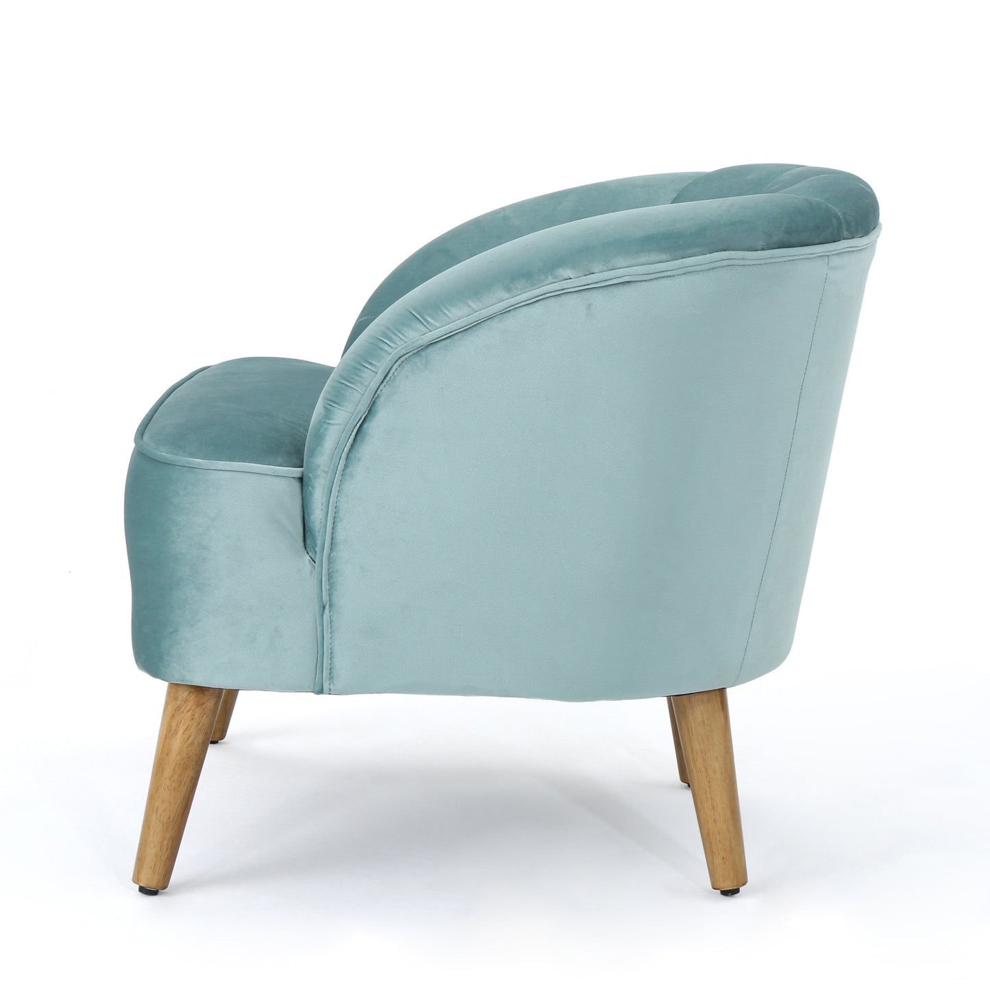 Elegant Blue Velvet Armchair