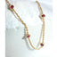 925 Sterling Silver Four Round Mini Ruby Zircon Bracelet for Women Fashion Niche Light Luxury Exquisite Chain Bracelet - Korvel