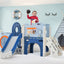 Toddler Pirate Ship Slide Set with Basketball Hoop