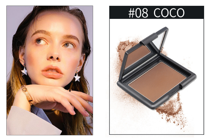 Polvo de Maquillaje Impermeable de Larga Duración QIBEST