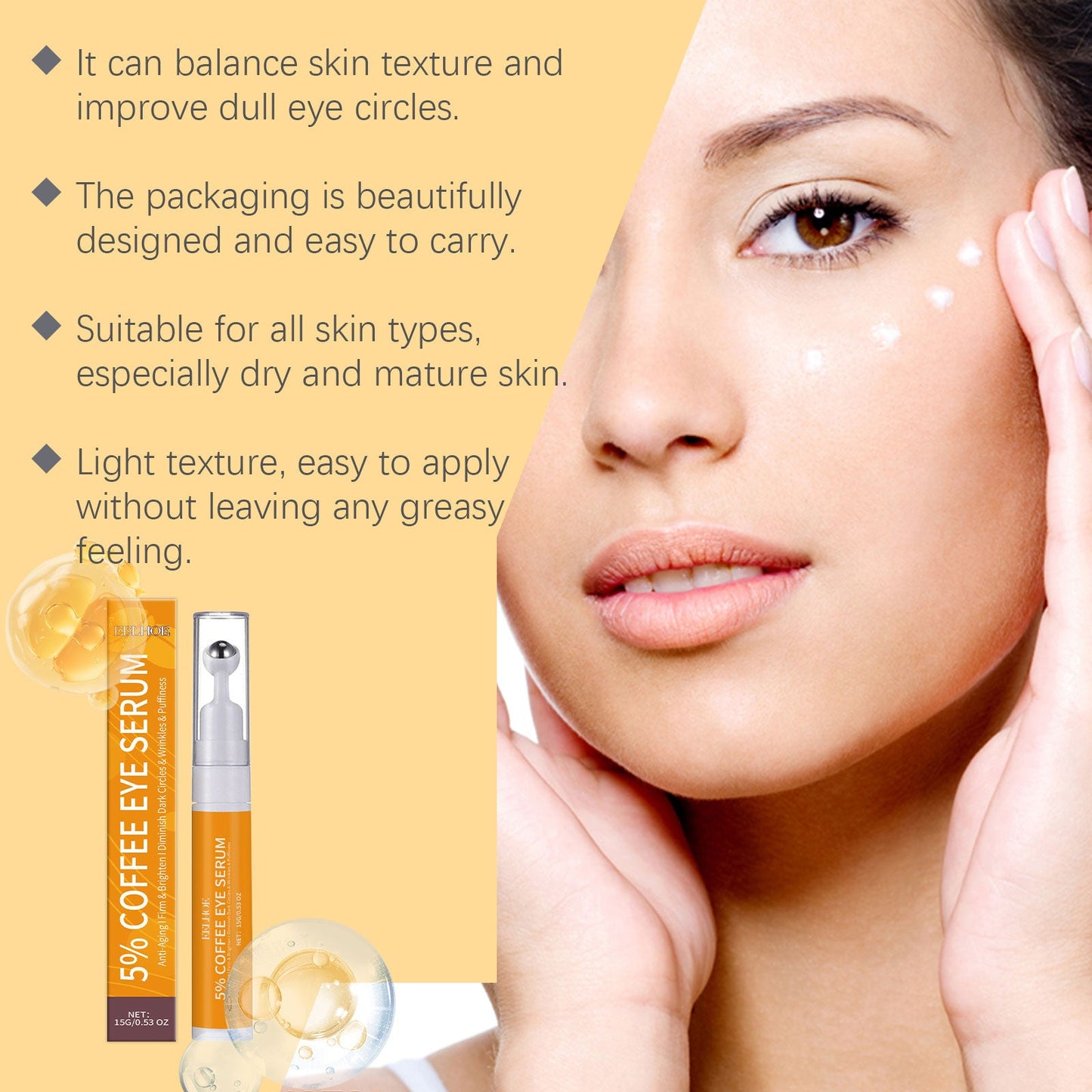 Caffeine Eye Cream for Hydration and Nourishment